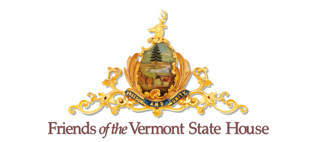 State seal silo w Friends Drop – Friends of the Vermont State House